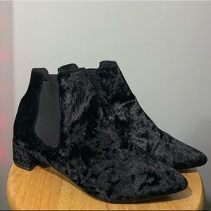 Crushed Velvet Chelsea Booties